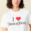 T-shirt oversize col rond en coton blanc femme