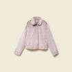 Manteau droit court col classique beige femme