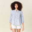 Chemise à manches longues bleu femme