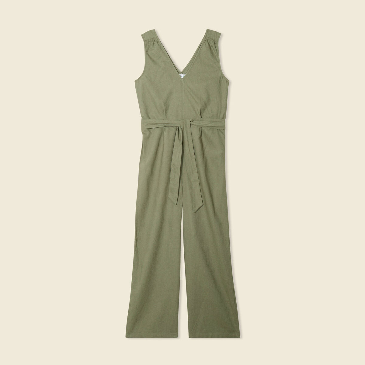 Combinaison éco-responsable vert kaki femme