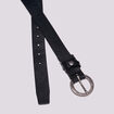 Ceinture en cuir noir femme