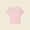 T-shirt manches courtes rose clair femme