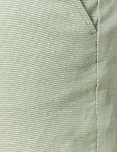 Pantalon chino vert olive homme