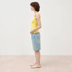 D&eacute;bardeur cintr&eacute; d&eacute;collet&eacute; sans manches jaune femme