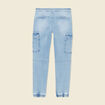 Jeans battle &agrave; coulisse denim bleach homme