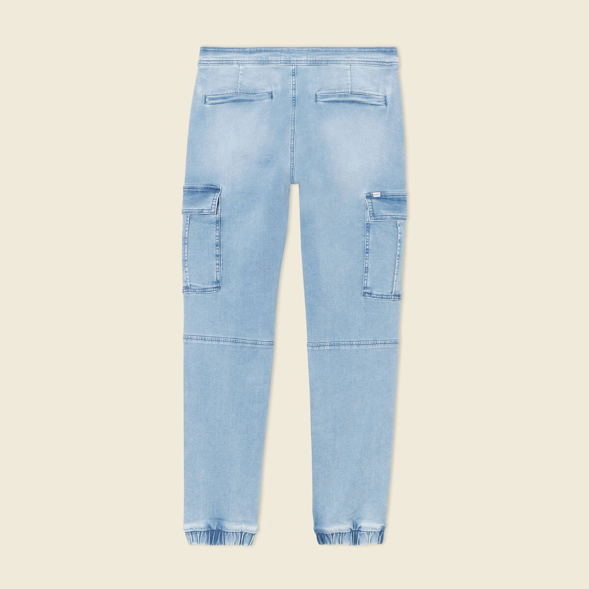 Jeans battle &agrave; coulisse denim bleach homme
