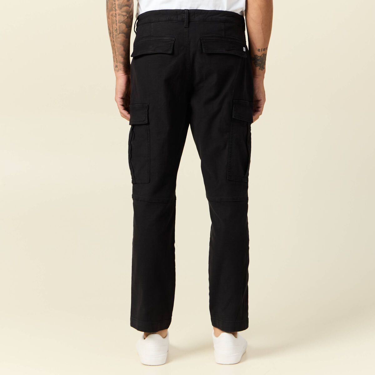Pantalon cargo noir homme