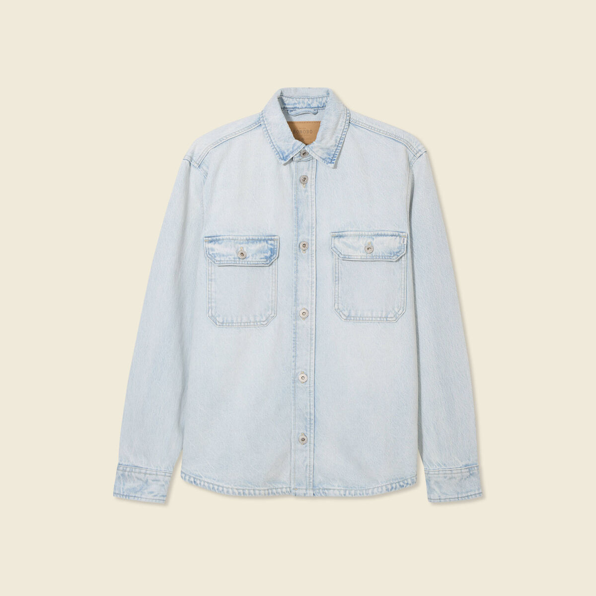Surchemise en jean denim snow bleach homme