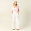 T-shirt manches courtes rose clair femme