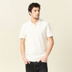 Polo manches courtes ecru homme