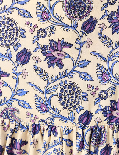 Jupe fluide doublée bleu femme