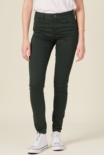 Pantalon Audrey - skinny push up vert foncé femme