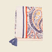 Foulard avec pampilles ecru femme