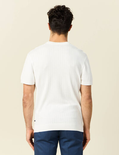 T-shirt manches courtes blanc homme