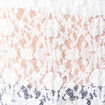 T-shirt cintr&eacute; col rond dentelle blanc femme
