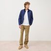 Pantalon droit en velours longueur 32 vert kaki homme