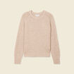 Pull manches longues sequins rose clair femme