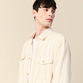 Surchemise manches longues ecru homme