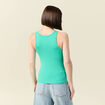 Débardeur 2 en 1 avec brassière intégrée vert turquoise femme
