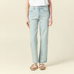 Jeans droit 7/8ème denim baby bleu femme