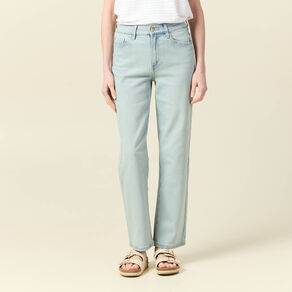 Jeans droit 7/8ème denim baby bleu femme