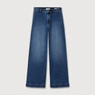 Jeans large taille haute denim stone femme