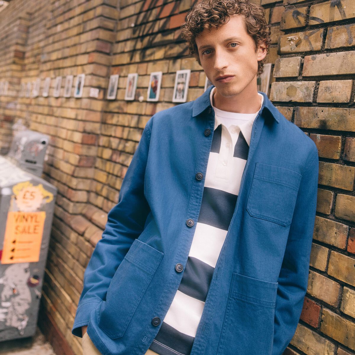Surchemise oversize bleu roi homme