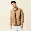 Blouson zipp&eacute; col montant taupe homme