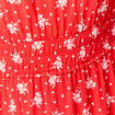 Robe longue &eacute;vas&eacute;e manches courtes rouge femme