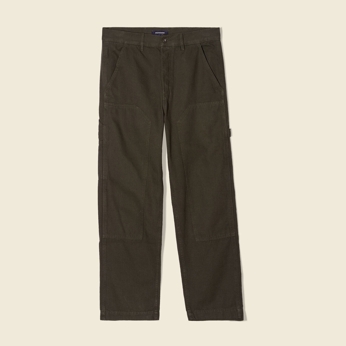 Pantalon large vert kaki homme