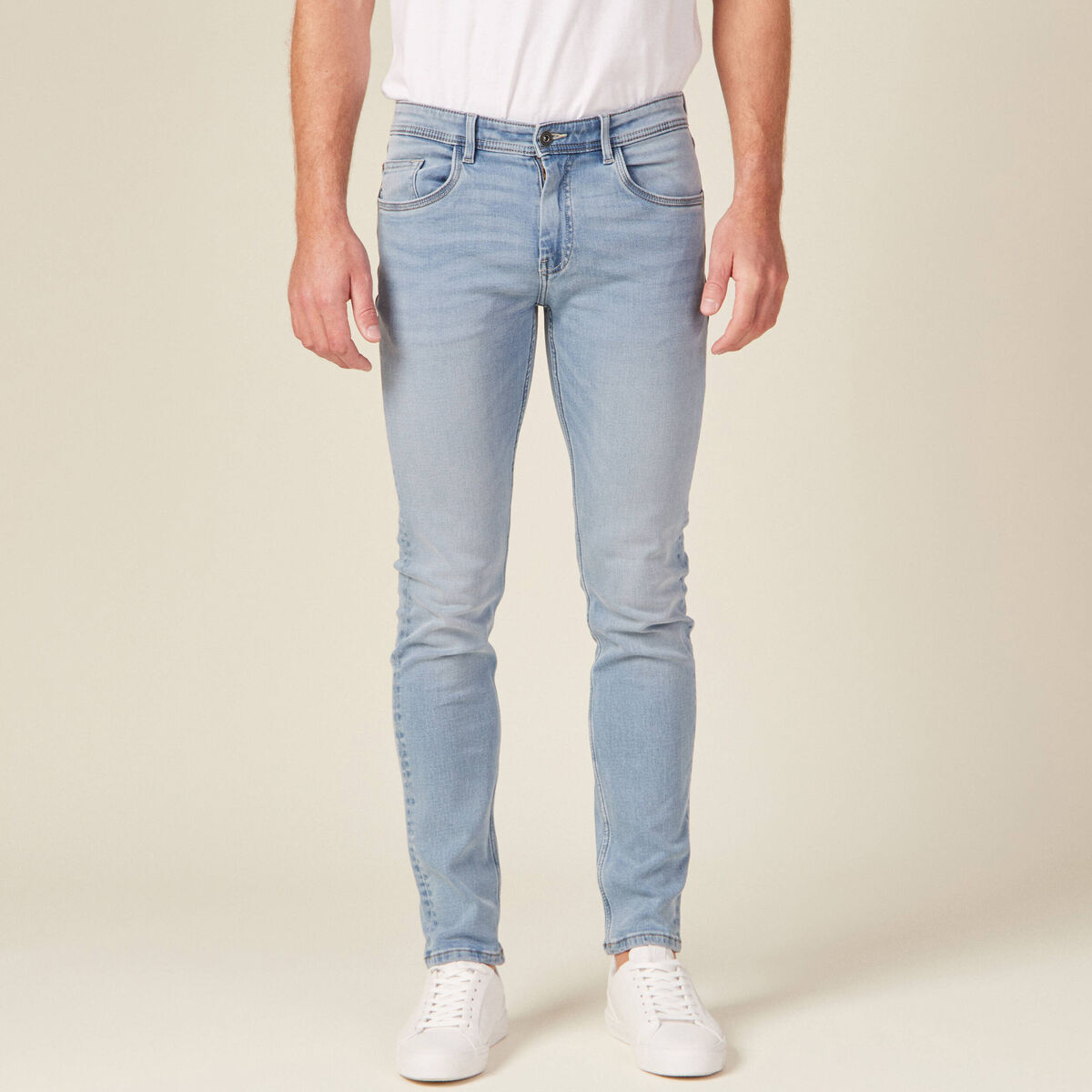 Jeans slim ultra stretch denim bleach homme