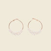 Boucles d'oreilles créoles blanc femme