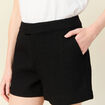 Short droit noir femme