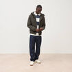 Parka coupe r&eacute;guli&egrave;re &agrave; capuche vert kaki homme