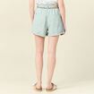 Short paperbag ceinturé vert pastel femme