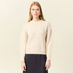 Pull manches longues creme femme