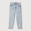 Jeans girlfriend 5 poches denim snow bleu femme