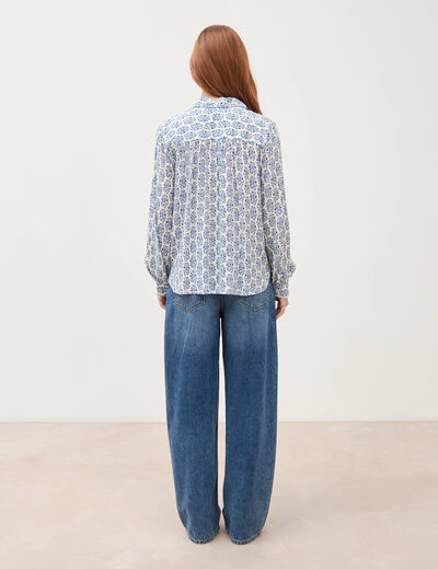 Blouse manches longues blanc femme