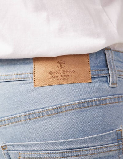 Jeans slim éco-responsable denim bleach homme