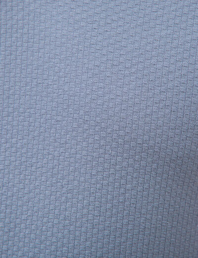Polo manches coude bleu gris homme