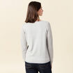 Pull à manches longues gris clair femme