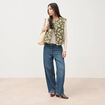 Gilet sans manches r&eacute;versible vert kaki femme
