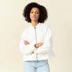 Gilet matelassé ecru femme