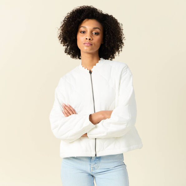 gilet matelasse ecru femme Gilet matelassé ecru femme