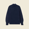Pull manches longues bleu marine femme