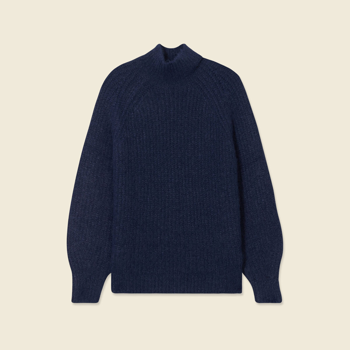 Pull manches longues bleu marine femme