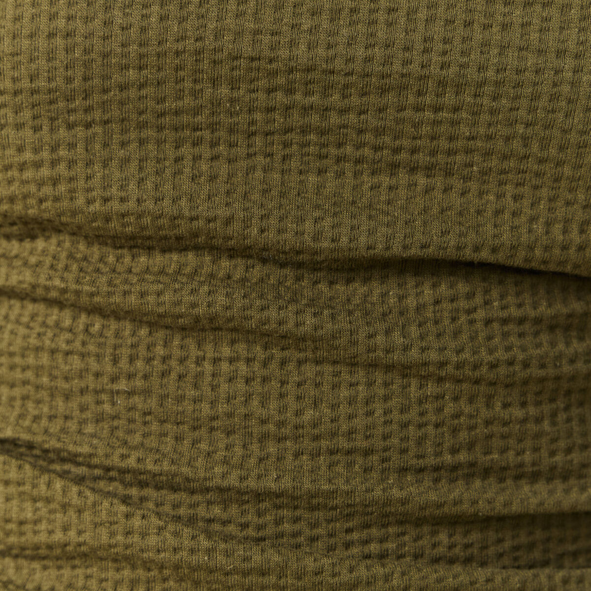 Bustier cropped côtelé vert kaki femme