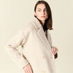 Manteau long oversize creme femme