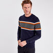 Pull manches longues bleu foncé homme