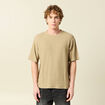 T-shirt ample en coton manches courtes beige fonce homme